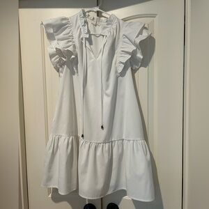 Entro white Ruffle Sleeve Top